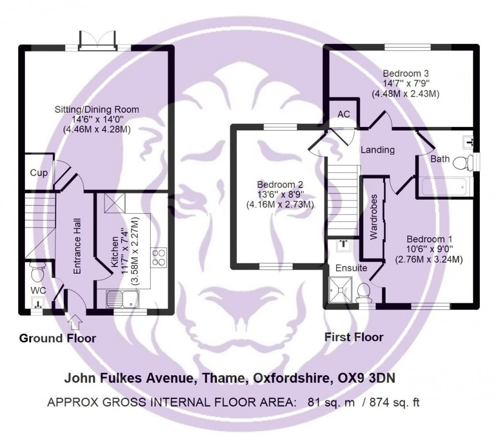 Floorplan for John Fulkes Avenue, Thame