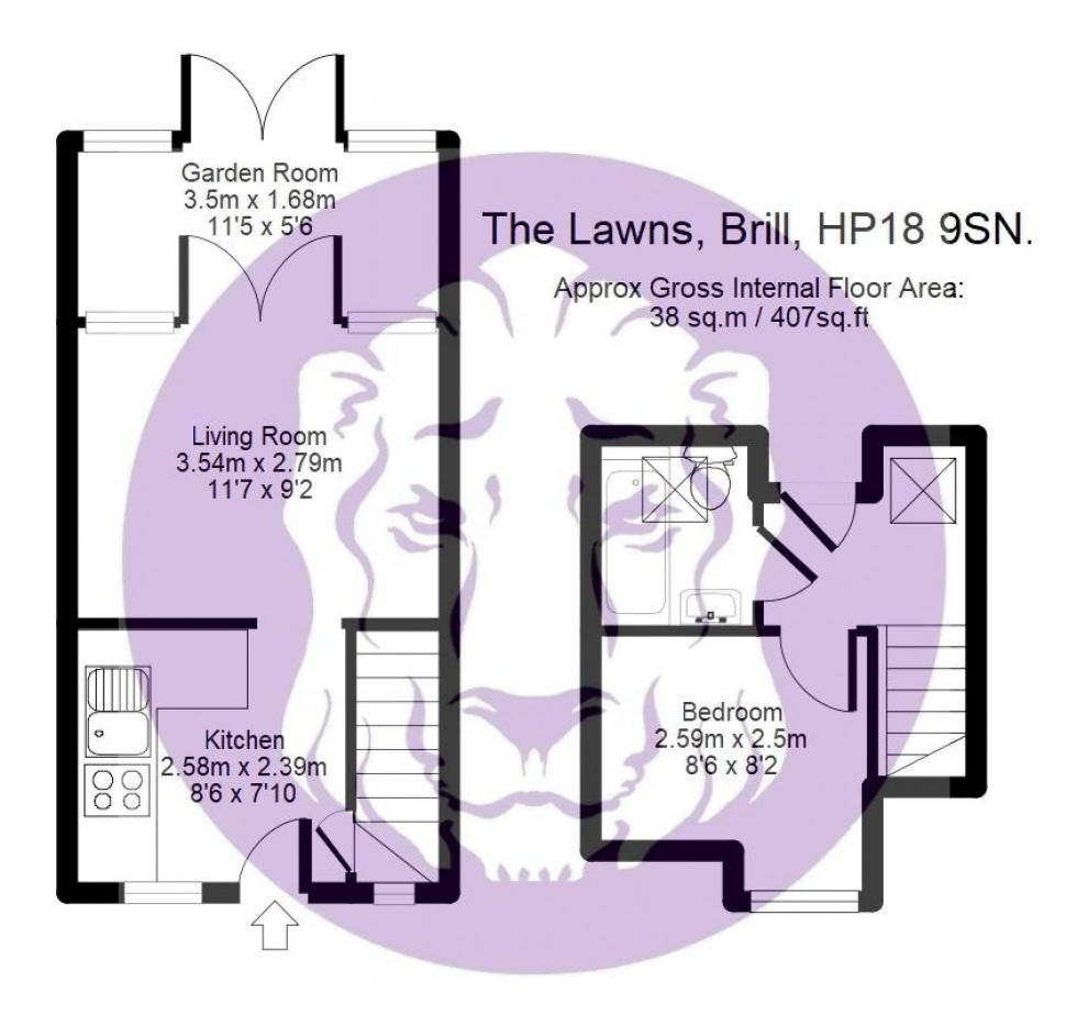 Floorplan for The Lawns, Brill