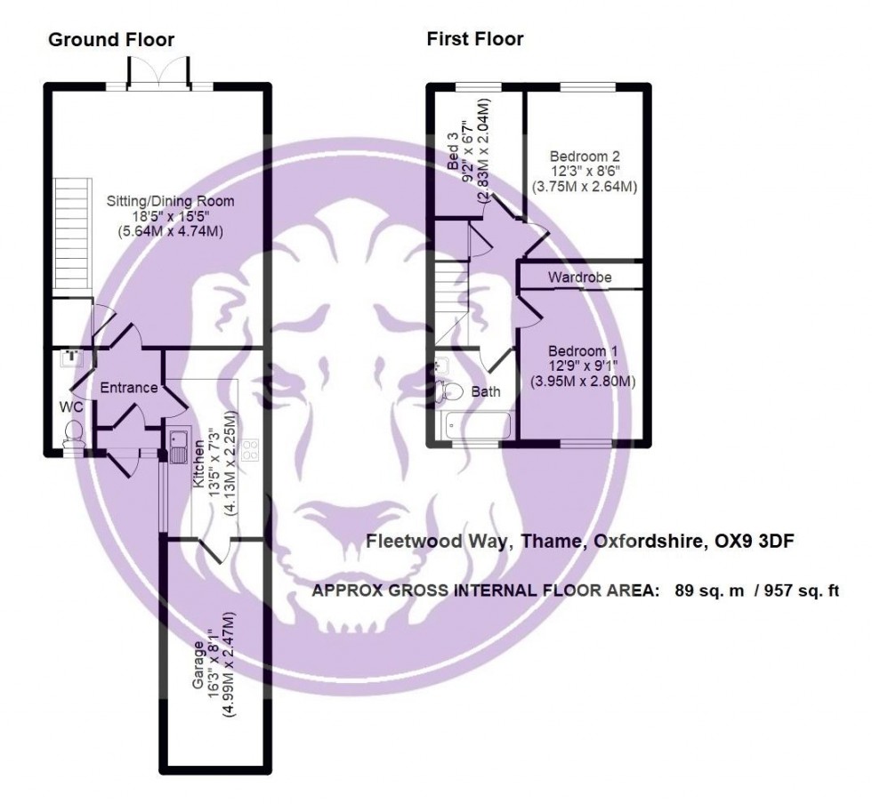 Floorplan for Fleetwood Way, Thame