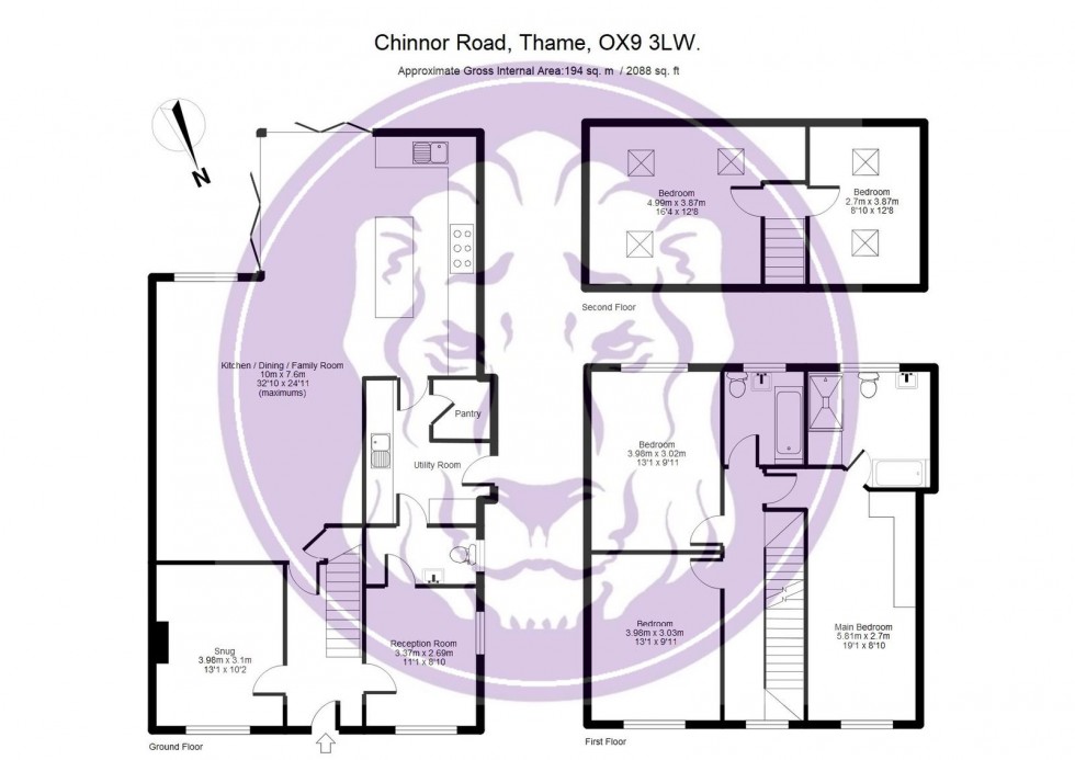 Floorplan for Chinnor Road, Thame
