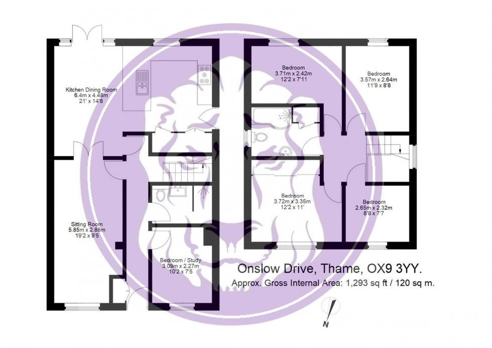 Floorplan for Onslow Drive, Thame
