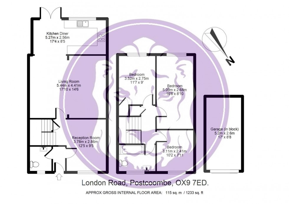 Floorplan for London Road, Postcombe