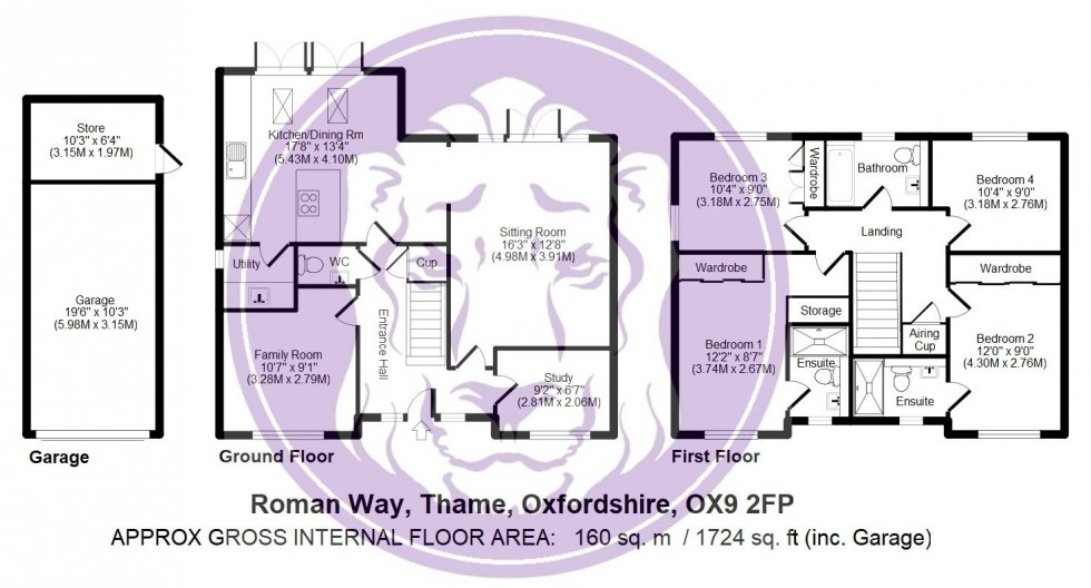 Floorplan for Roman Way, Thame