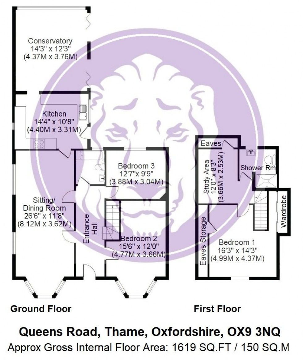 Floorplan for Queens Road, Thame