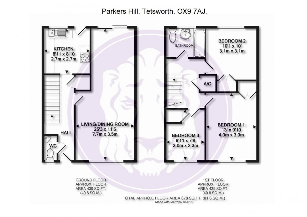 Floorplan for Parkers Hill, Thame