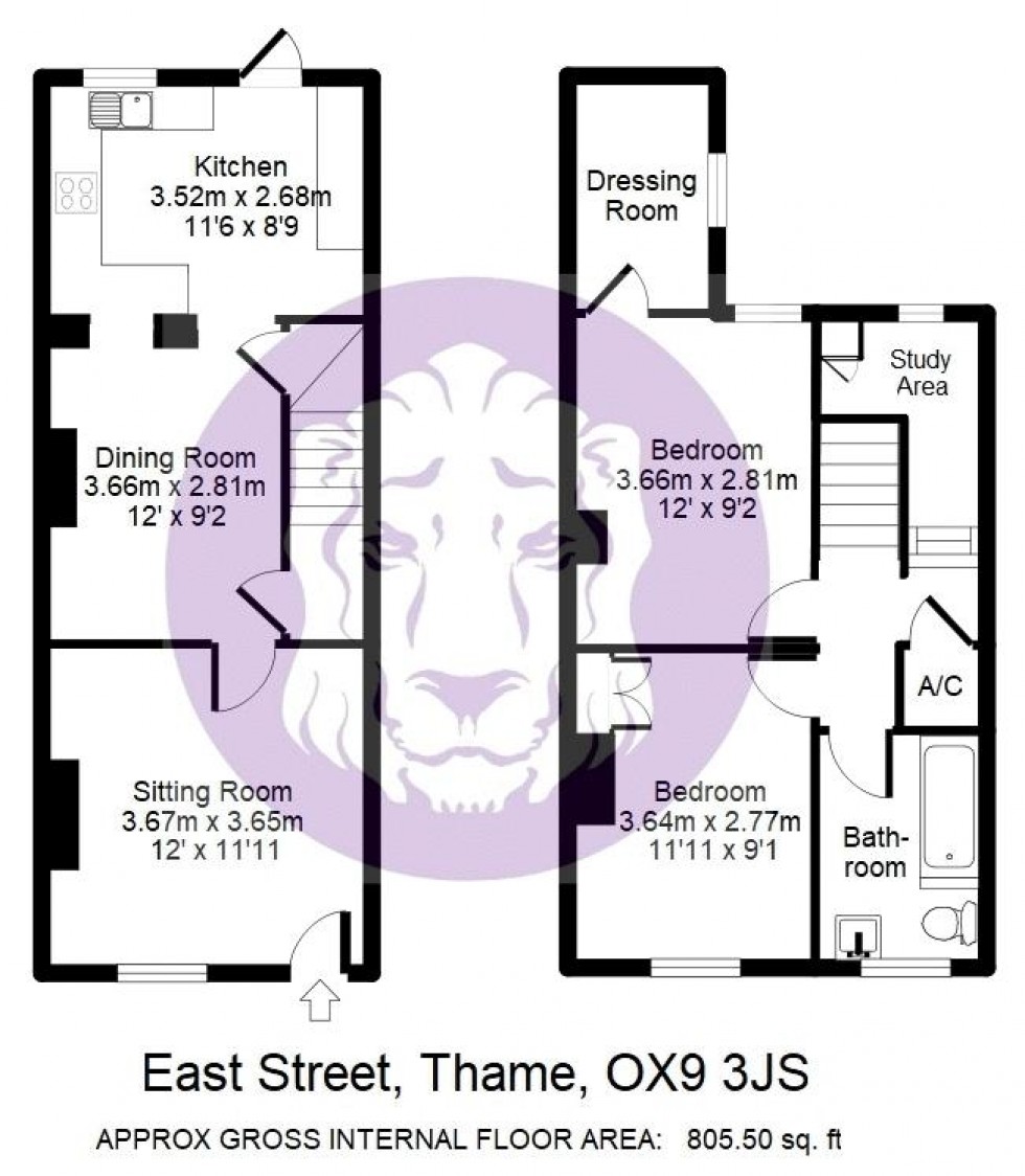 Floorplan for East Street, Thame