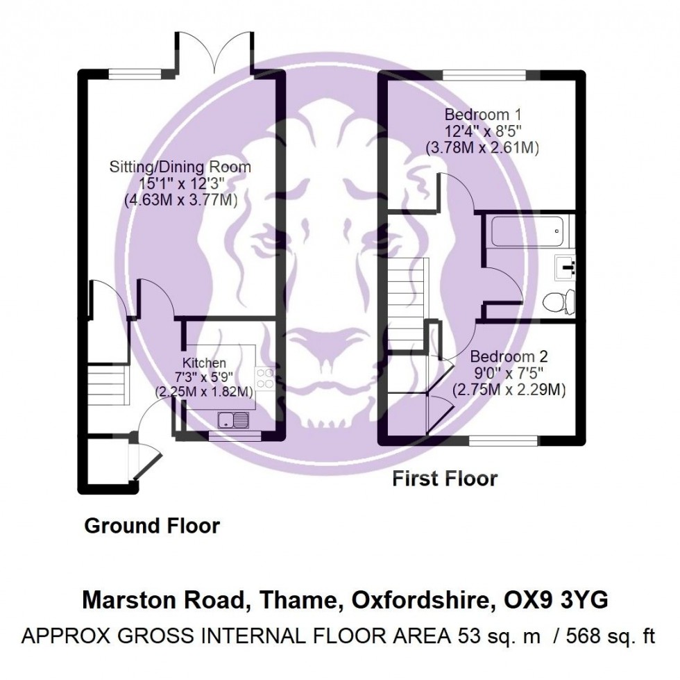 Floorplan for Marston Road, Thame