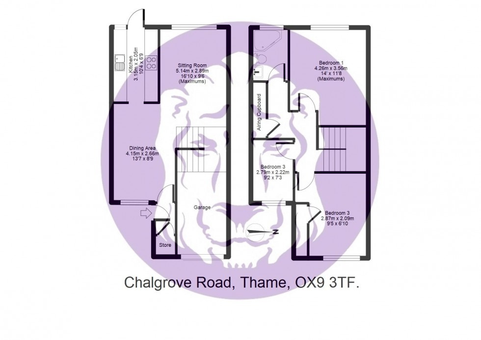 Floorplan for Chalgrove Road, Thame