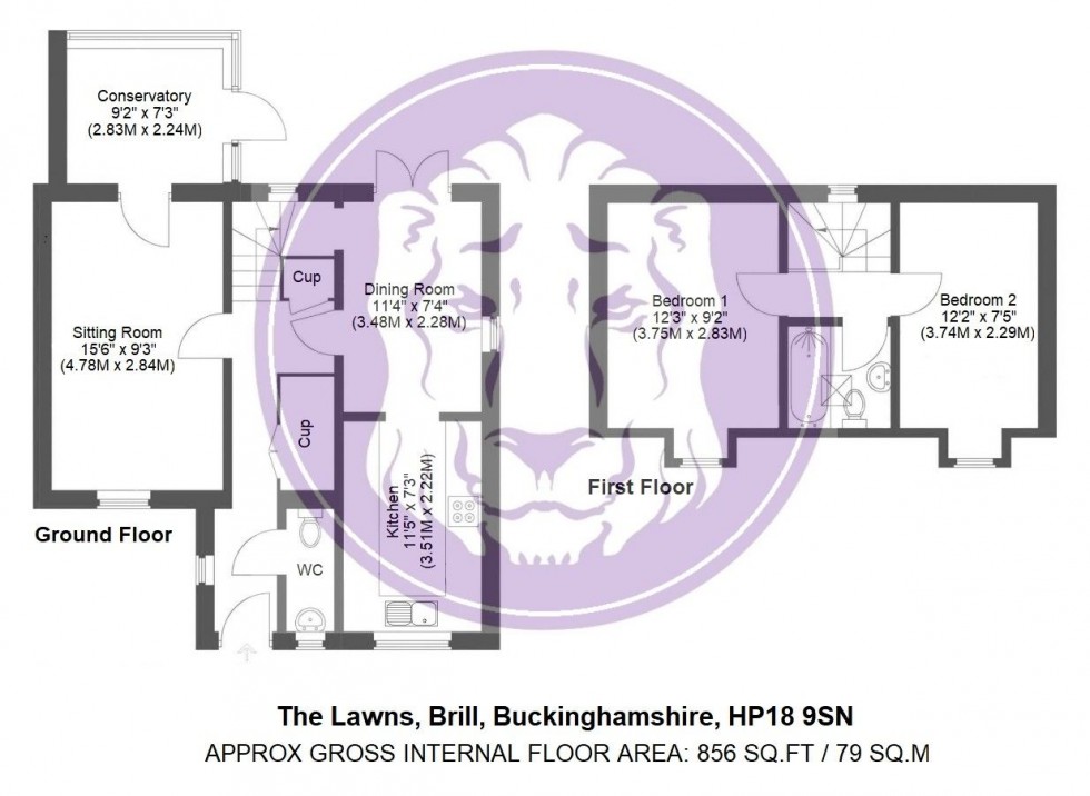 Floorplan for The Lawns, Brill, Buckinghamshire, HP18 9SN