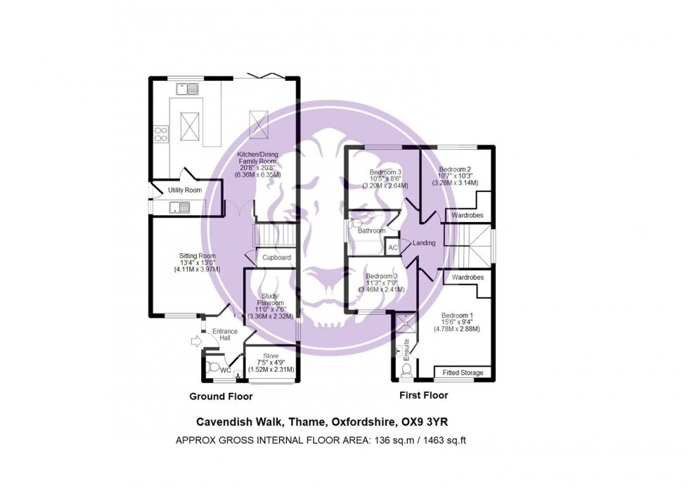 Floorplan for Cavendish Walk, Thame