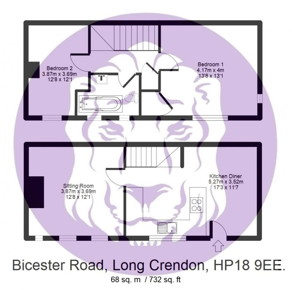 Floorplan for Bicester Road, Long Crendon