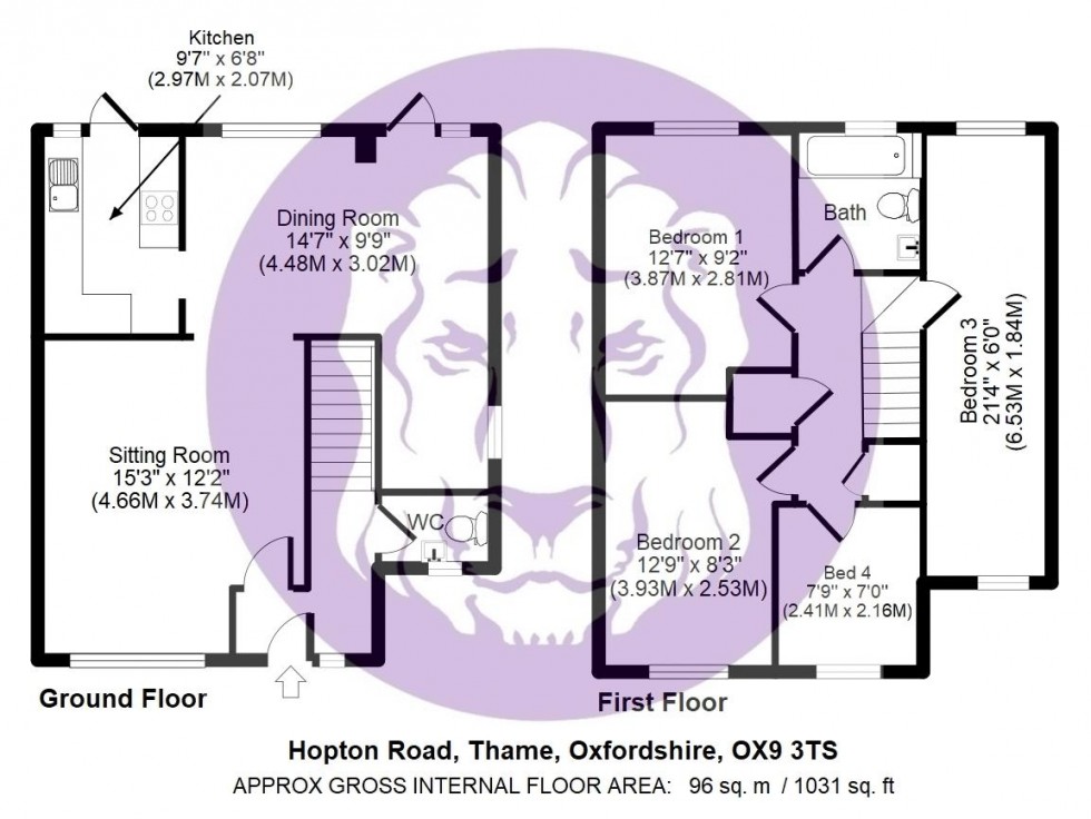 Floorplan for Hopton Road, Thame