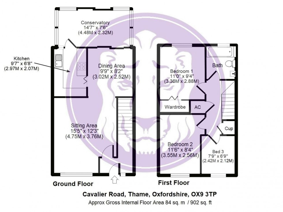 Floorplan for Cavalier Road, Thame