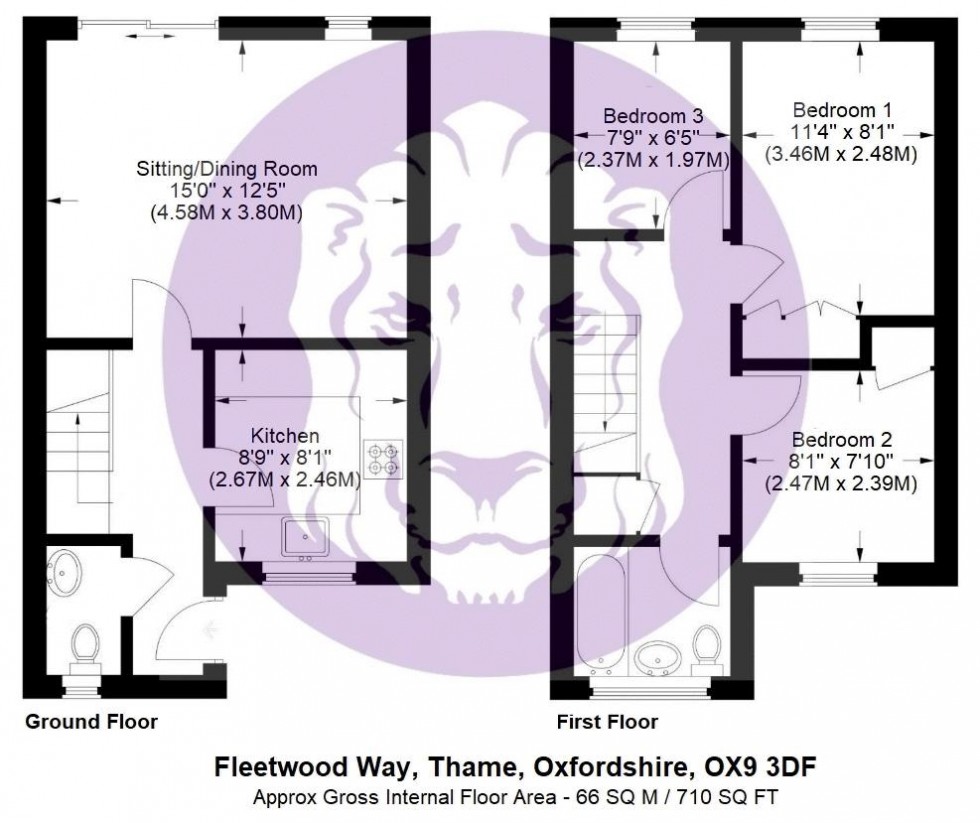 Floorplan for Fleetwood Way, Thame