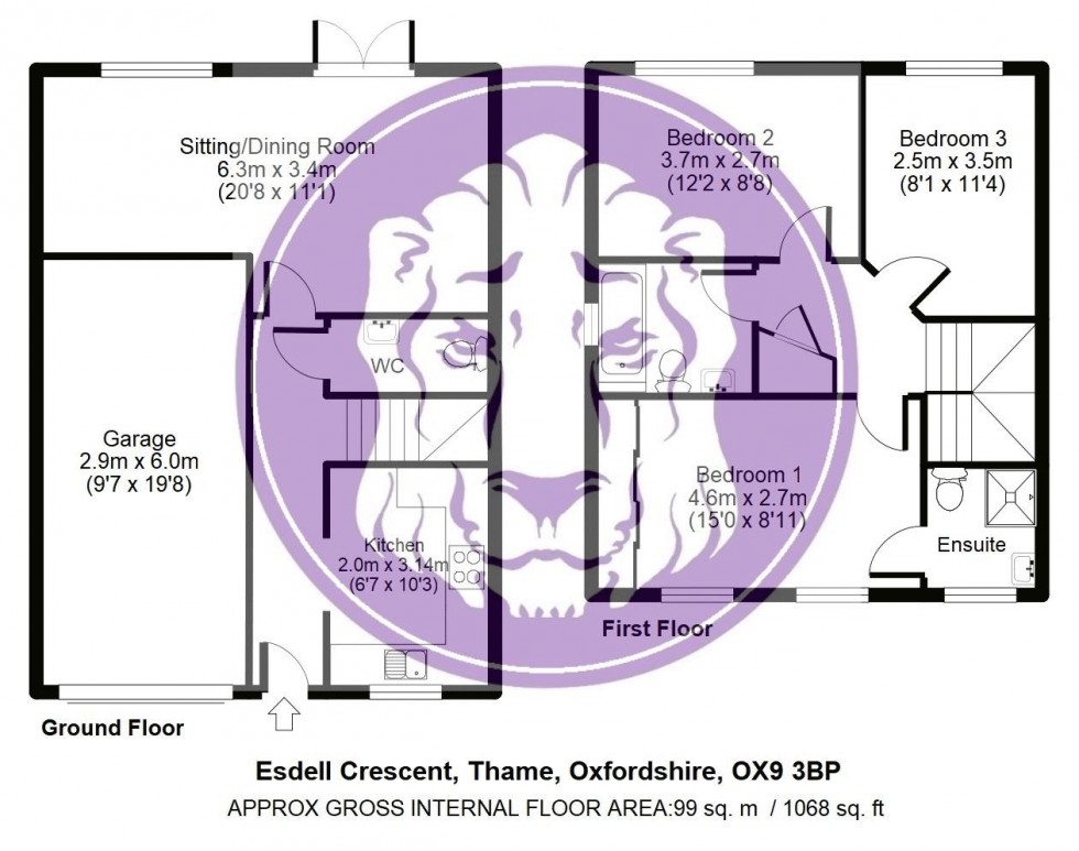 Floorplan for Edsell Crescent, Thame