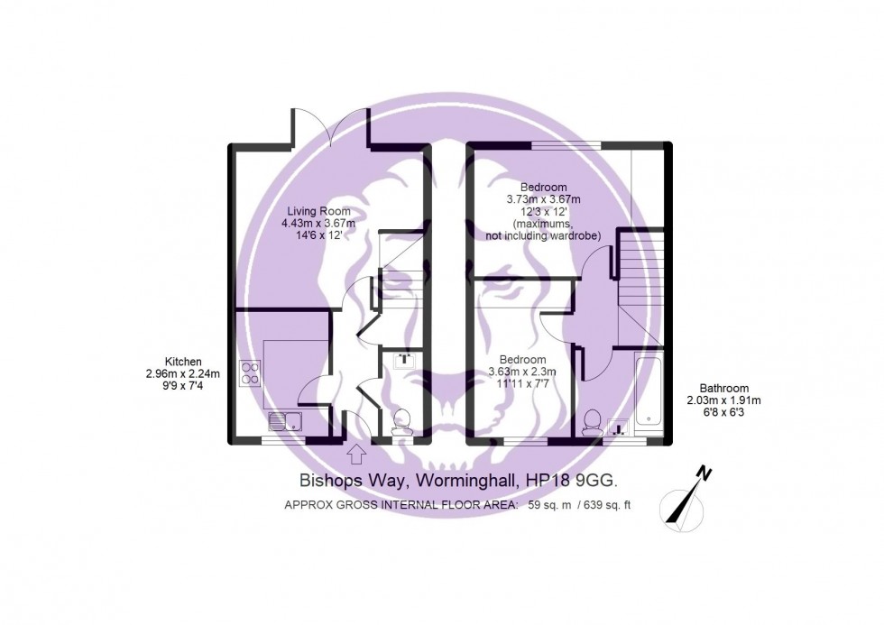 Floorplan for Bishops Way, Worminghall