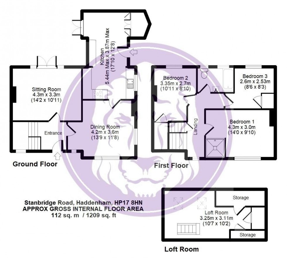 Floorplan for Stanbridge Road, Haddenham