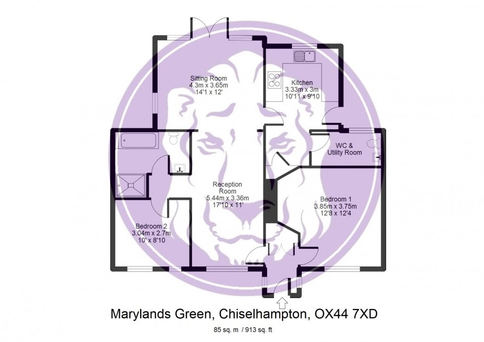 Floorplan for Chiselhampton, Oxford