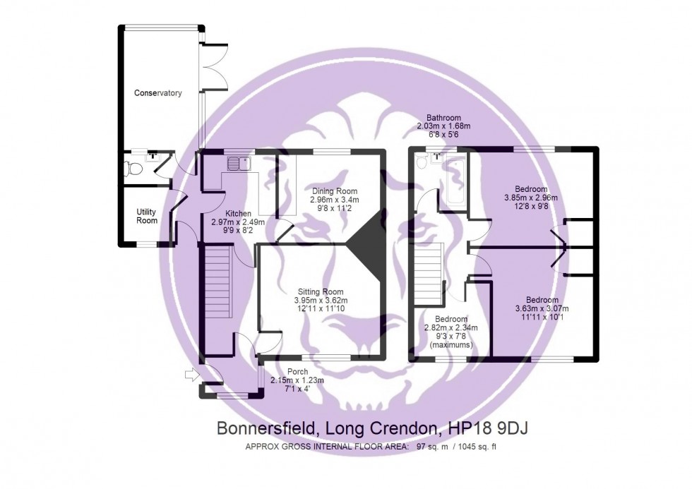 Floorplan for Bonnersfield, Long Crendon