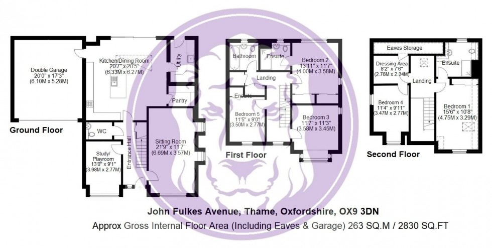 Floorplan for John Fulkes Avenue, Thame