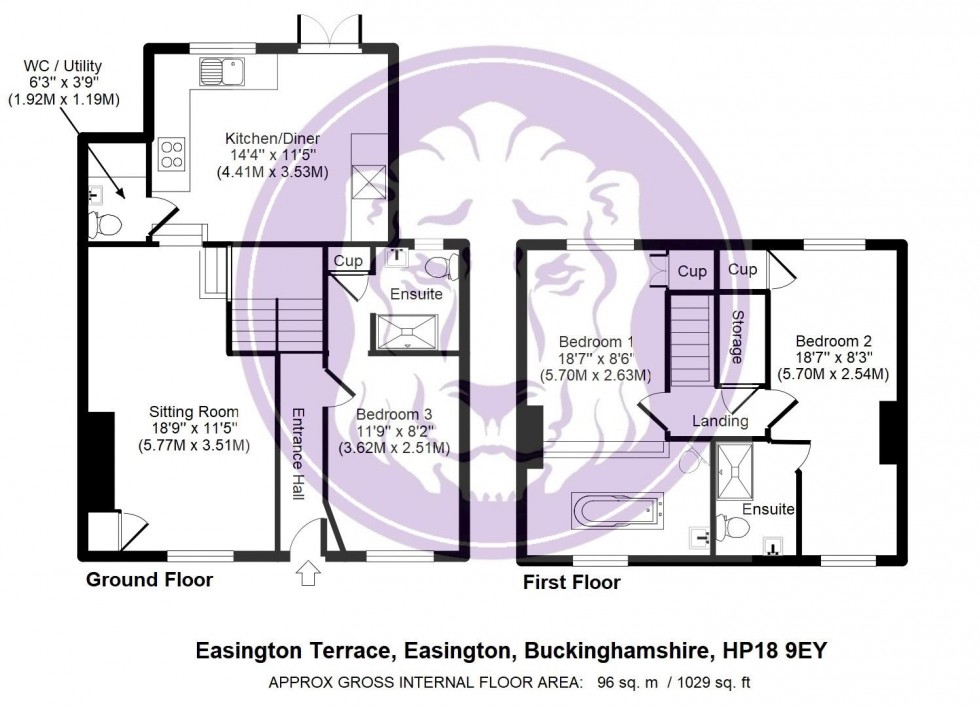 Floorplan for Easington Terrace, Easington