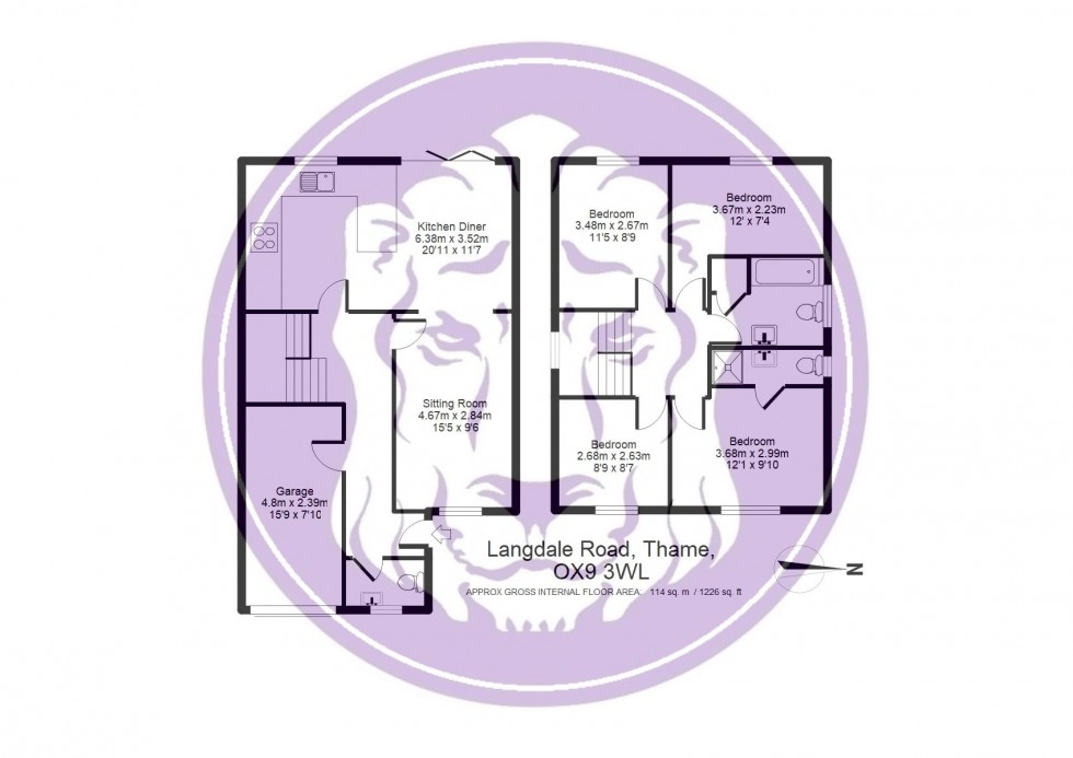 Floorplan for Langdale Road, Thame