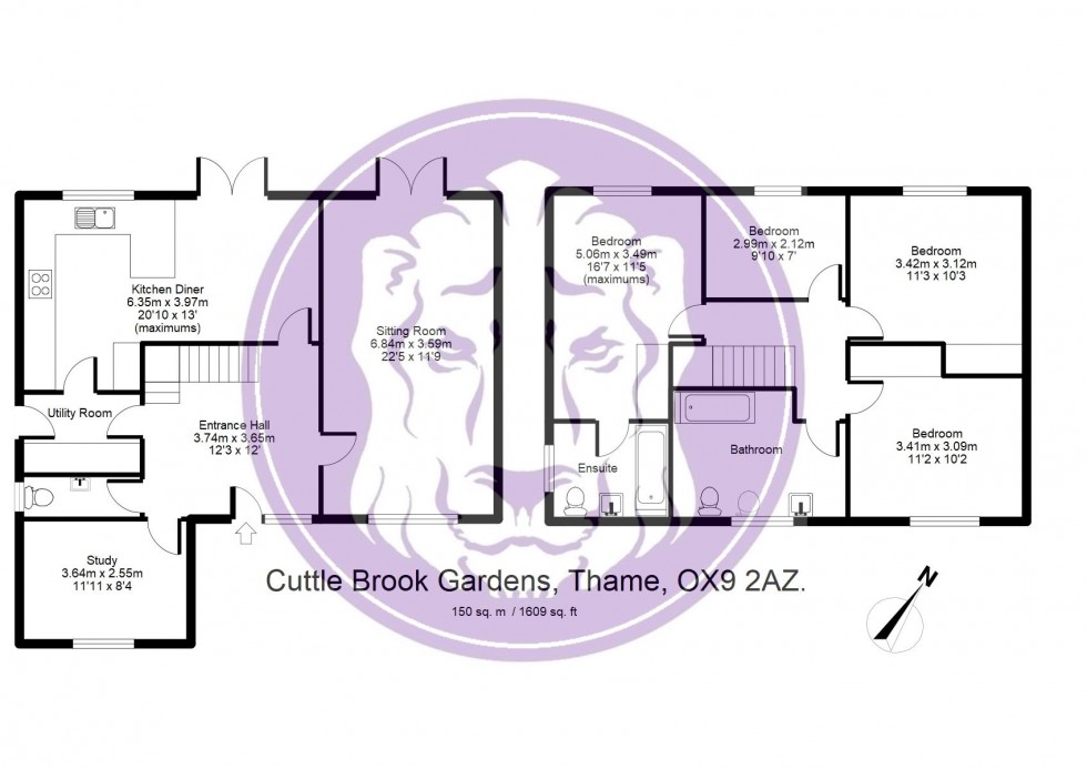 Floorplan for Cuttle Brook Gardens, Thame