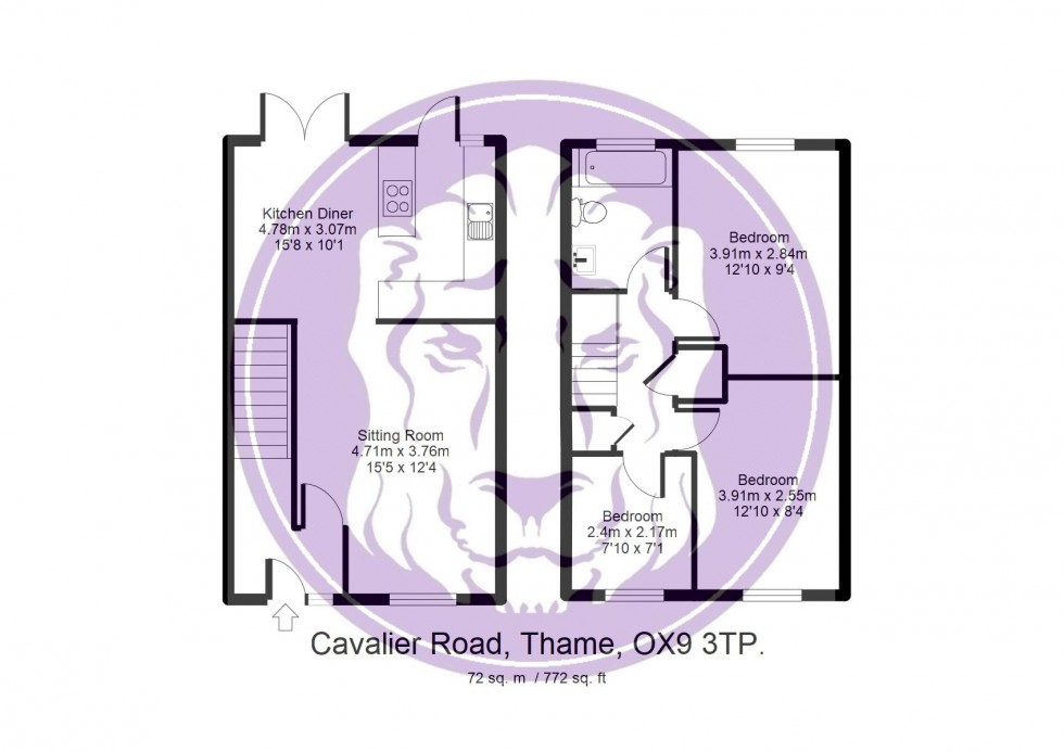 Floorplan for Cavalier Road, Thame