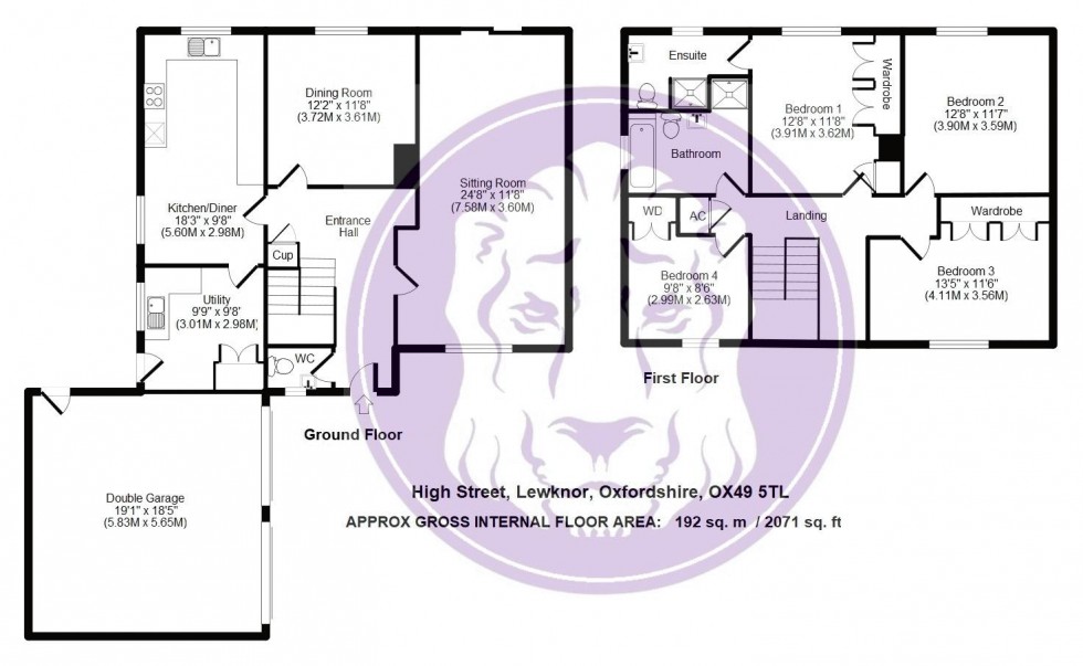 Floorplan for High Street, Lewknor