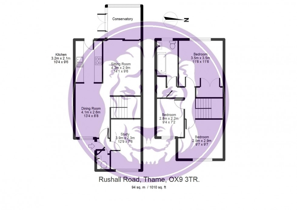 Floorplan for Rushall Road, Thame