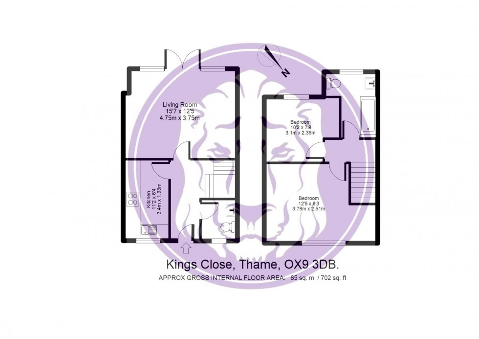 Floorplan for Kings Close, Thame