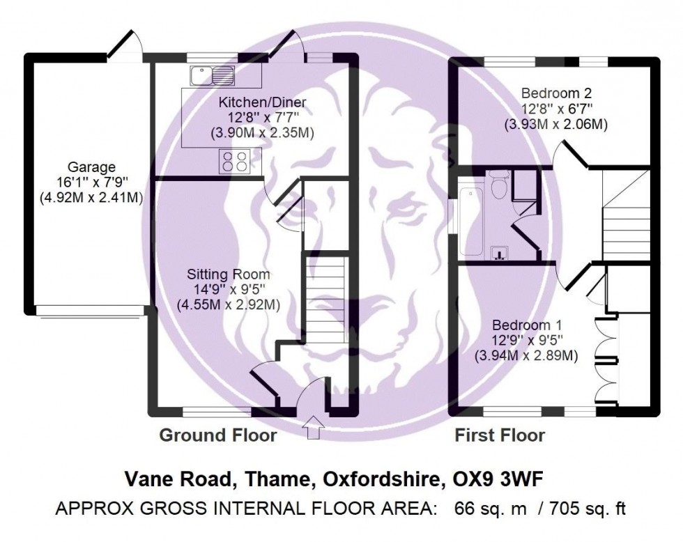 Floorplan for Vane Road, Thame