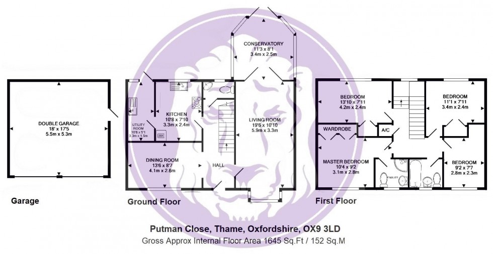 Floorplan for Putman Close, Thame