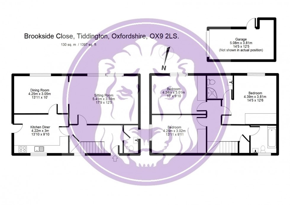 Floorplan for Brookside Close, Tiddington