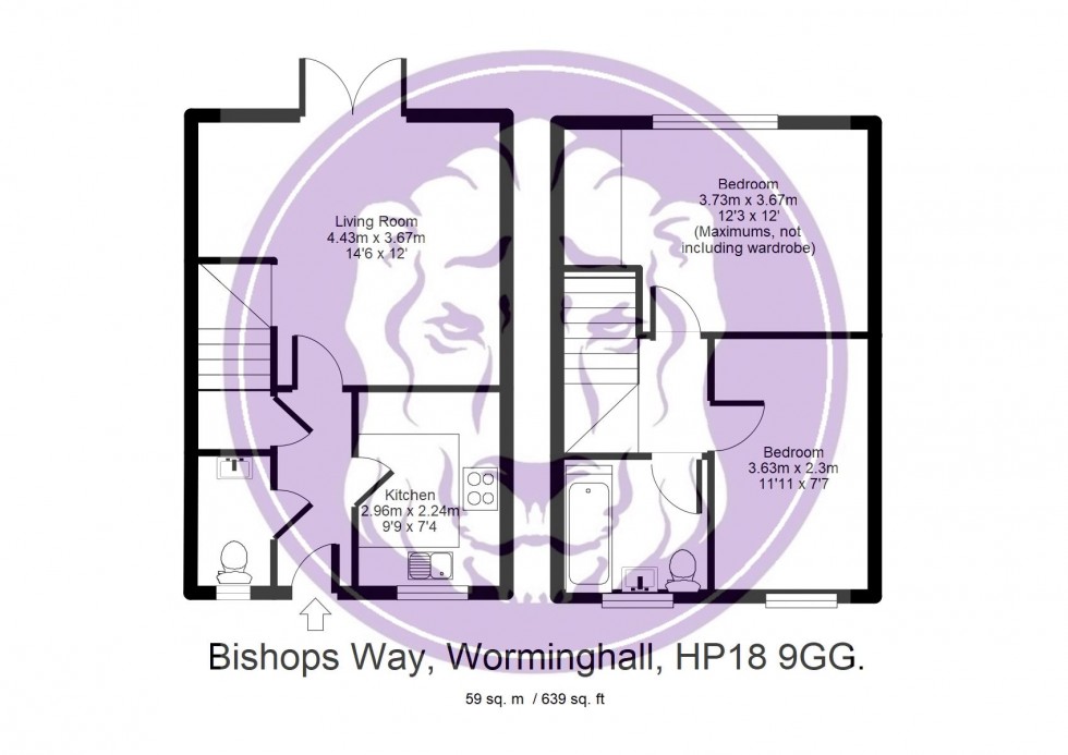 Floorplan for Bishops Way, Worminghall