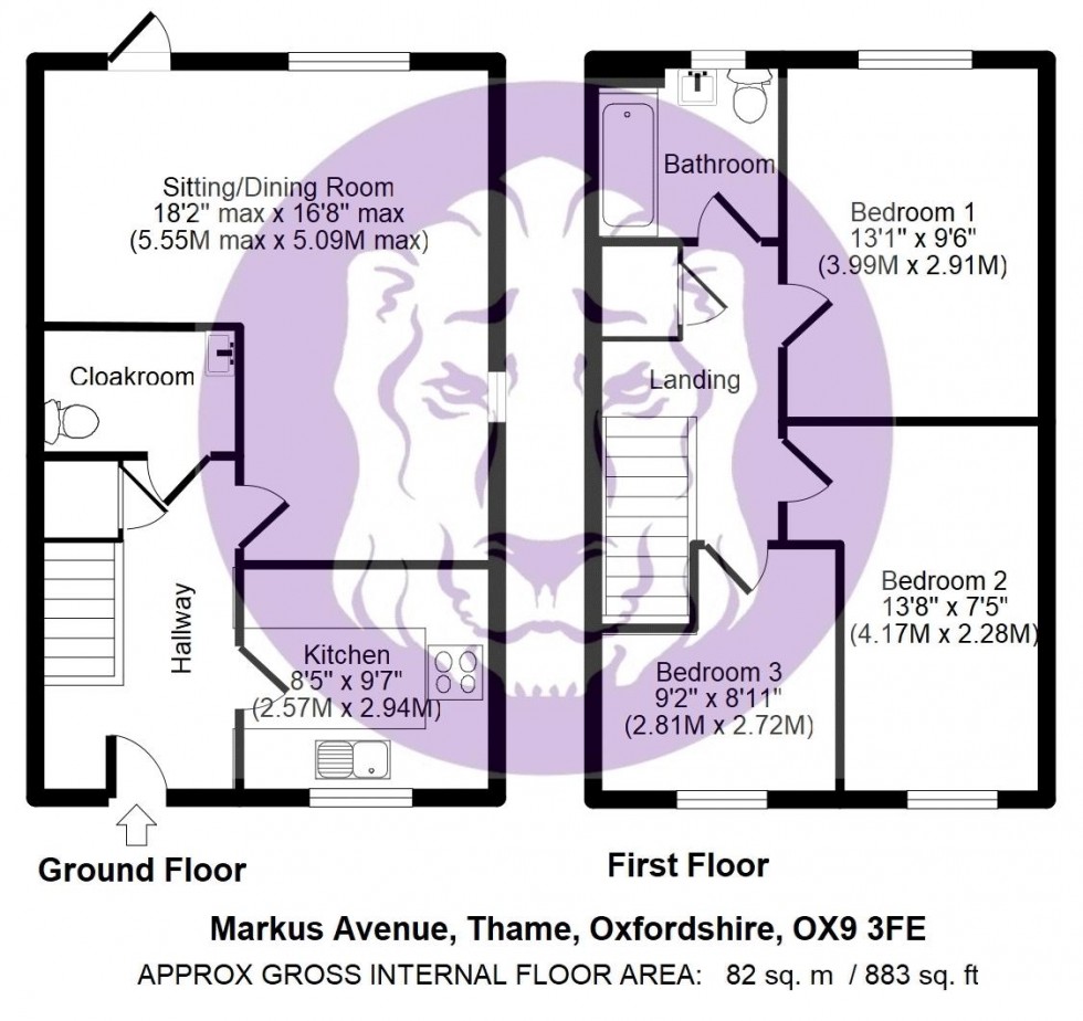 Floorplan for Markus Avenue, Thame