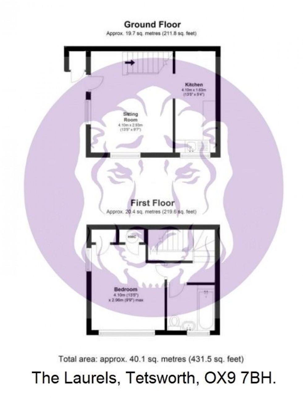 Floorplan for The Laurels, Tetsworth