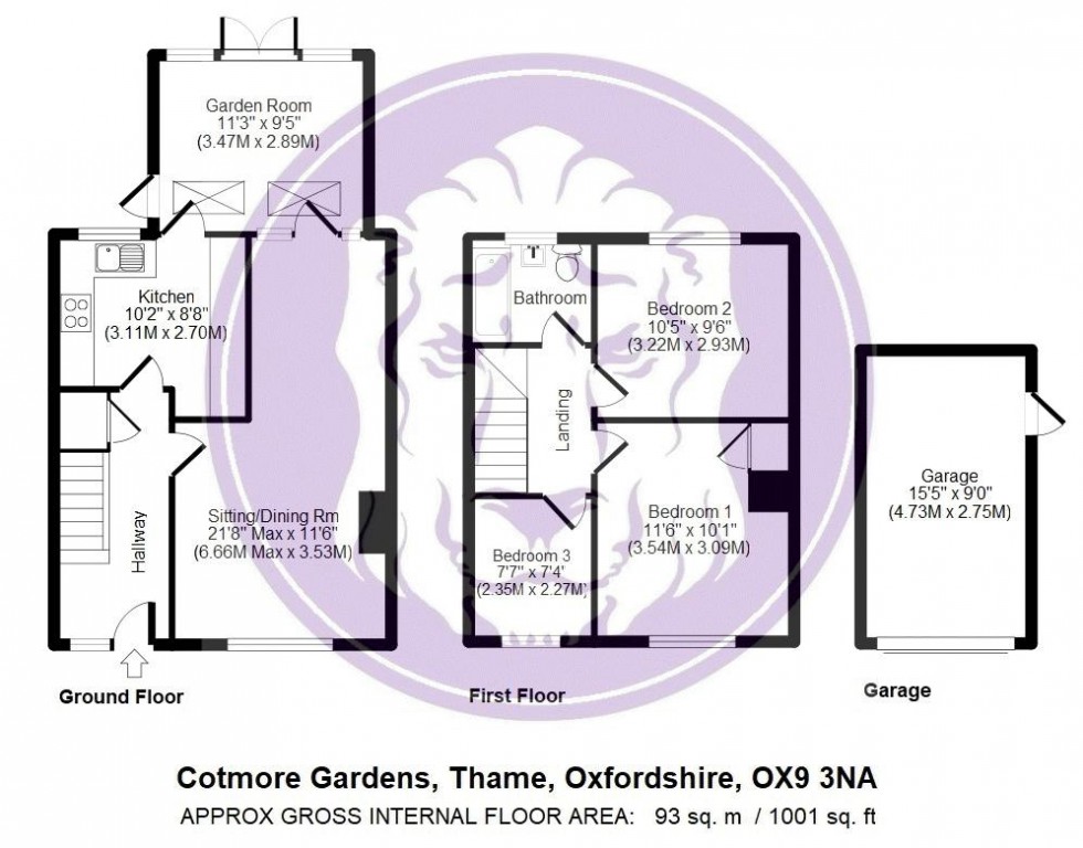 Floorplan for Cotmore Gardens, Thame