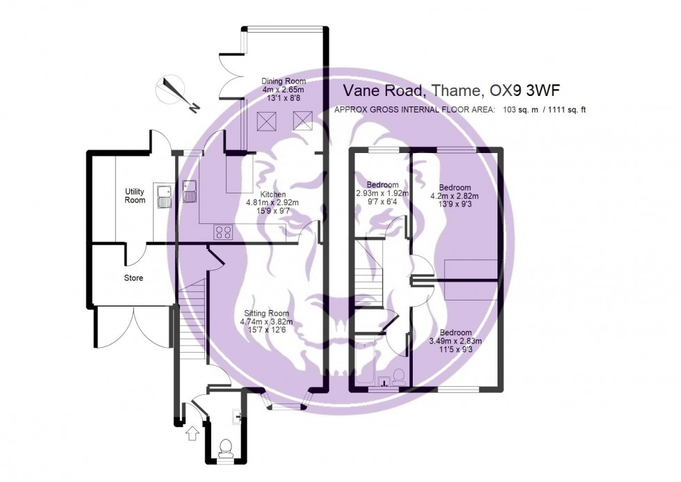 Floorplan for Vane Road, Thame