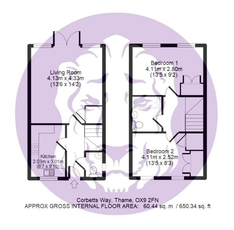 Floorplan for Corbetts Way, Thame