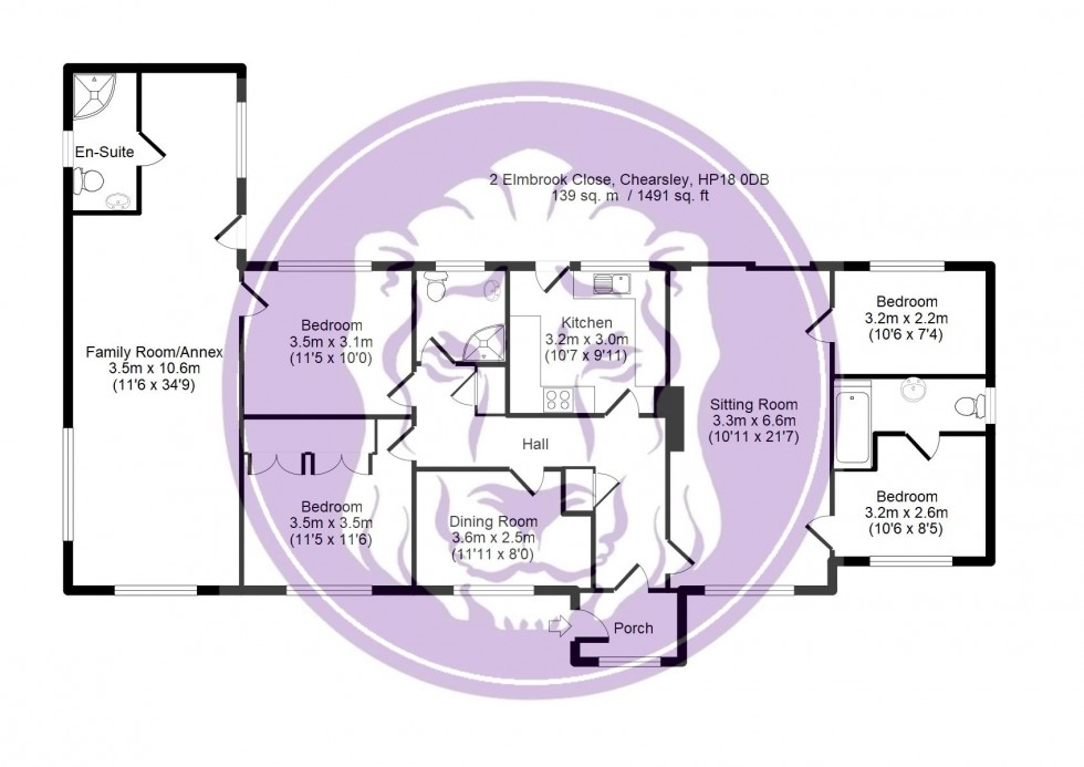 Floorplan for Elm Brook Close, Chearsley