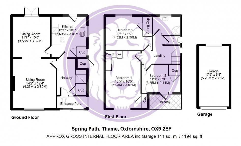 Floorplan for Spring Path, Thame