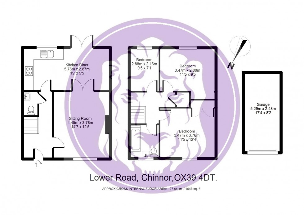 Floorplan for Lower Road, Chinnor