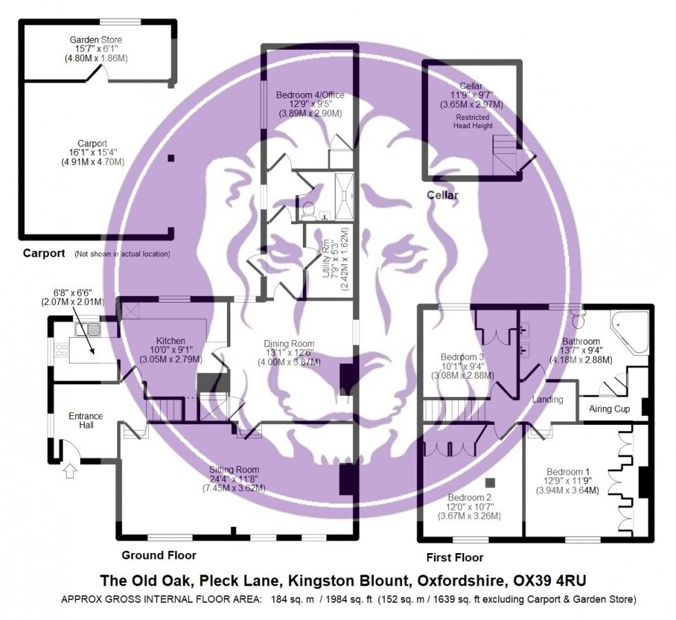 Floorplan for Pleck Lane, Kingston Blount
