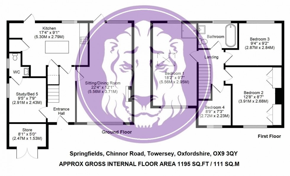 Floorplan for Chinnor Road, Towersey