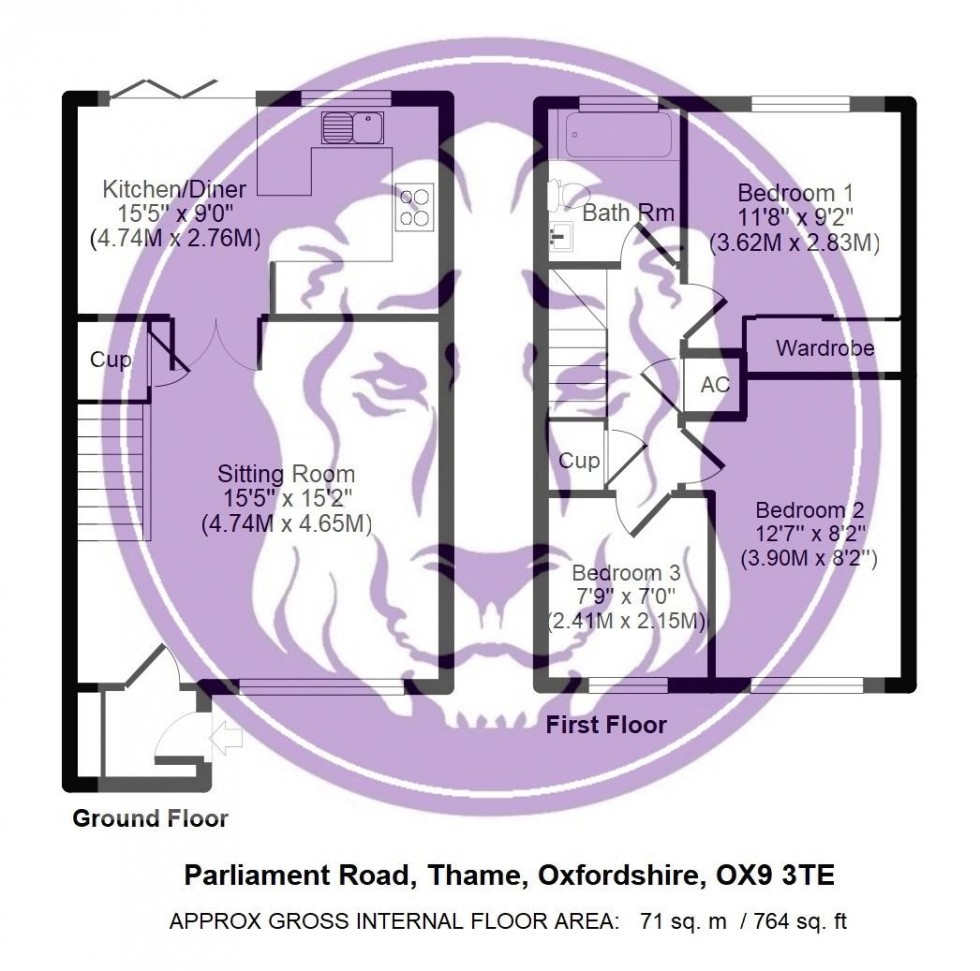 Floorplan for Parliament Road, Thame