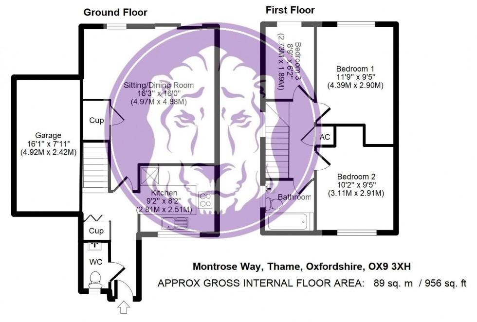 Floorplan for Montrose Way, Thame
