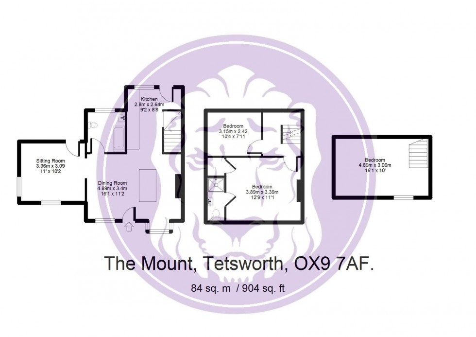Floorplan for The Mount, Tetsworth, Thame, Oxfordshire, OX9 7AF