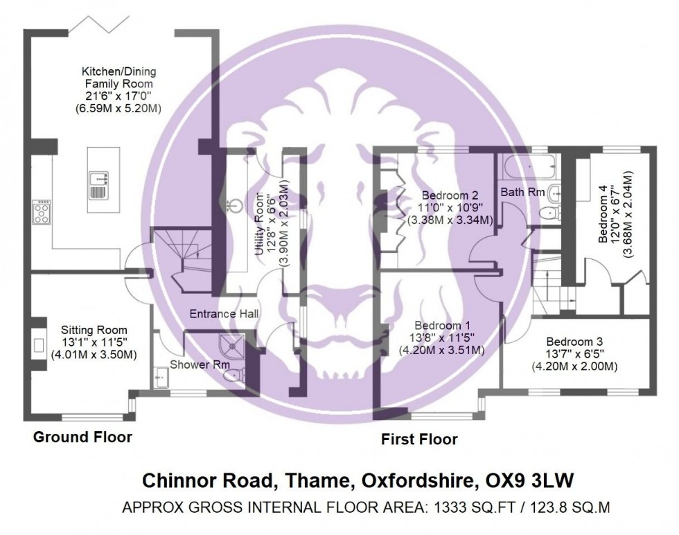 Floorplan for Chinnor Road, Thame