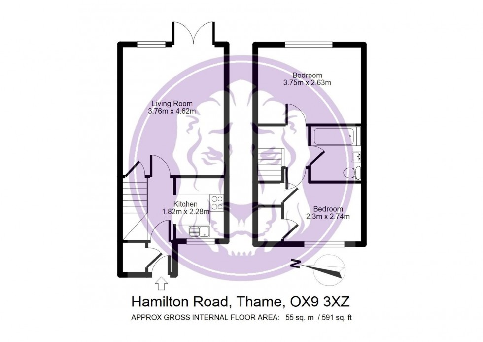 Floorplan for Hamilton Road, Thame, OX9 3XZ